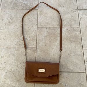 Nine West Brown Leather Crossbody Bag
